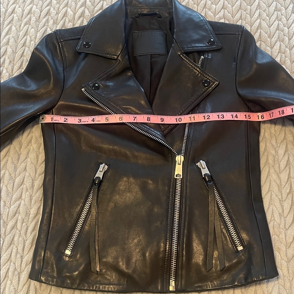 All Saints black Leather Jacket - Picture 14 of 15